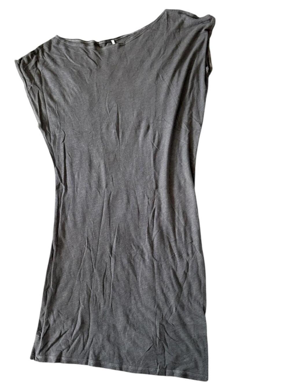 Sense Gray Ribbed Midi Dress – Size medium